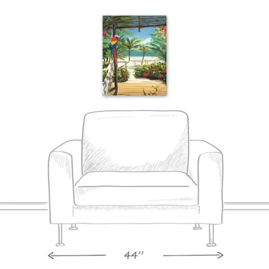 Tropical Porch 16" x 20" Canvas Wall Art {4}