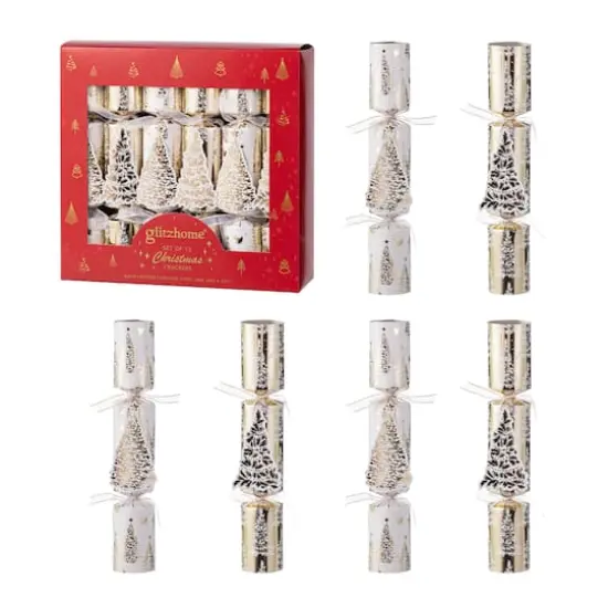 Glitzhome® 12PK 1.5"D x 10"H Christmas Tree Party Crackers with Gift Contents {1}