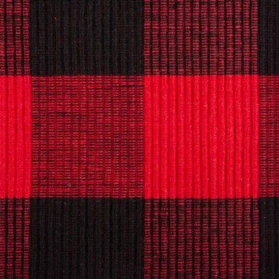 DII&reg; Buffalo Check Ribbed Placemat, 6ct. Tango Red/Black {4}