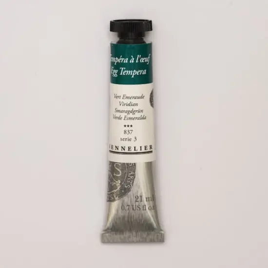 Sennelier Egg Tempera Tube, 21mL 837 Viridian S3 {1}