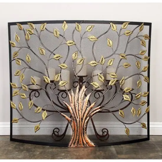 Metal Farmhouse Fireplace Screen {10}