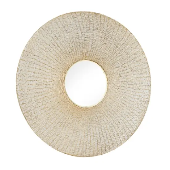 CosmoLiving by Cosmopolitan Gold Iron Contemporary Wall Mirror, 36" x 36" x 3" {3}