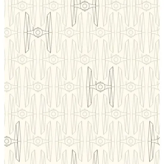 RoomMates Star Wars Tie Fighter Peel & Stick Wallpaper Taupe {1}