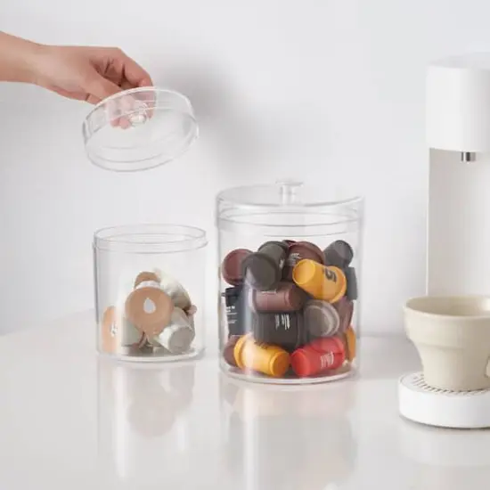 30oz. Clear Plastic Storage Jar by Simply Tidy&reg; {3}