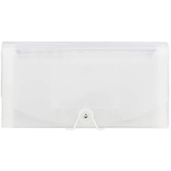 JAM Paper 13 Pocket Plastic Accordion FolderClear {1}