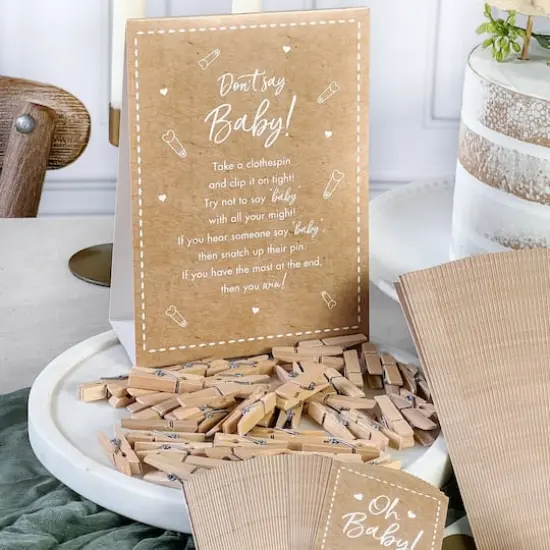 Kate Aspen&reg; Kraft Baby Shower Game Set {4}