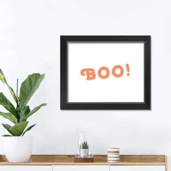 Boo! Black Framed Print Wall Art {4}