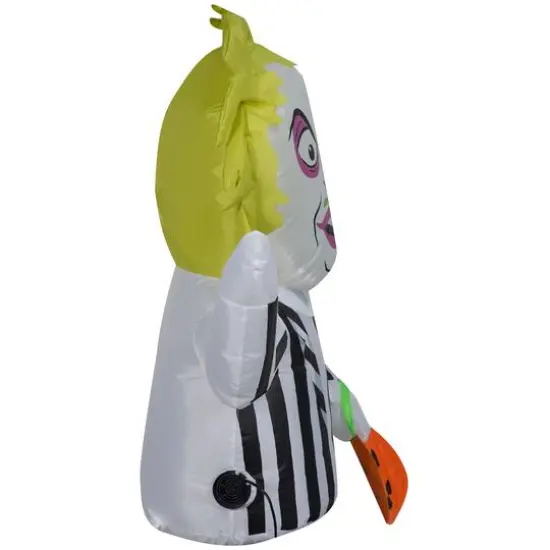 3ft. Airblown&reg; Inflatable Stylized Beetlejuice with Treat Sack Car Buddy {3}