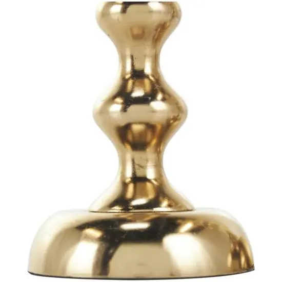 Contemporary Aluminum Taper Candle Holder Set Gold {5}