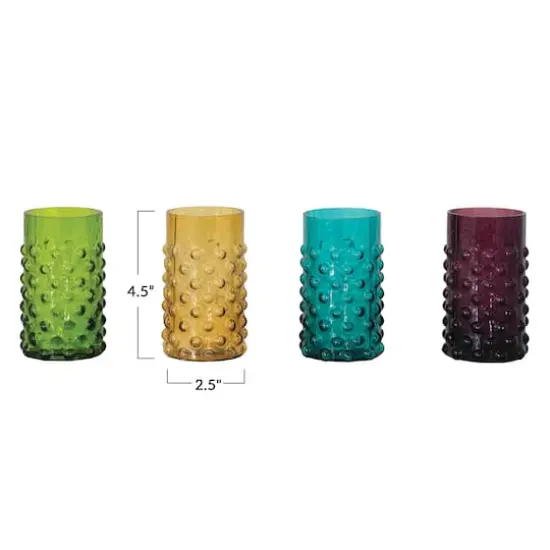 Hello Honey&reg; 5" Hobnail Drinking Glasses, 4ct. {3}