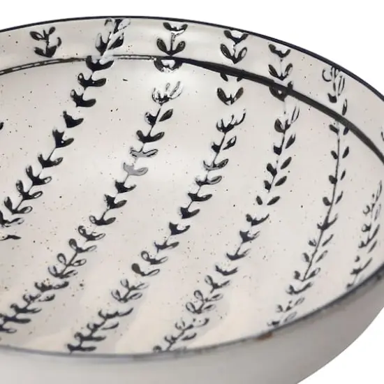 Hello Honey&reg; Antique White & Blue Reactive Glaze Stoneware Bowl Set {3}