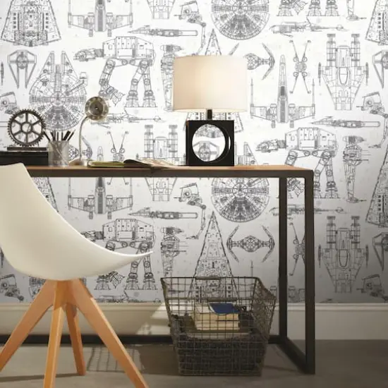 RoomMates Star Wars Blueprint Peel & Stick Wallpaper {5}