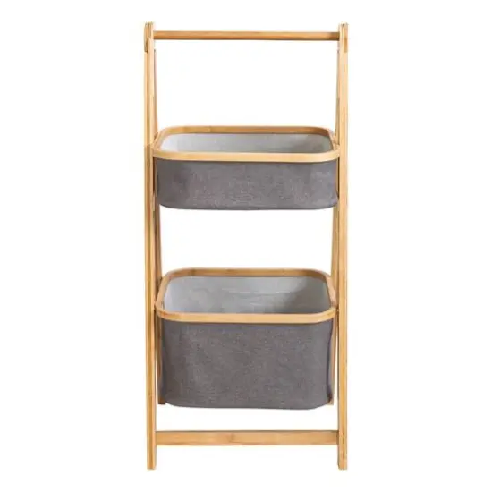 Honey Can Do Bamboo & Canvas 2-Tier Collapsible Shelves {8}