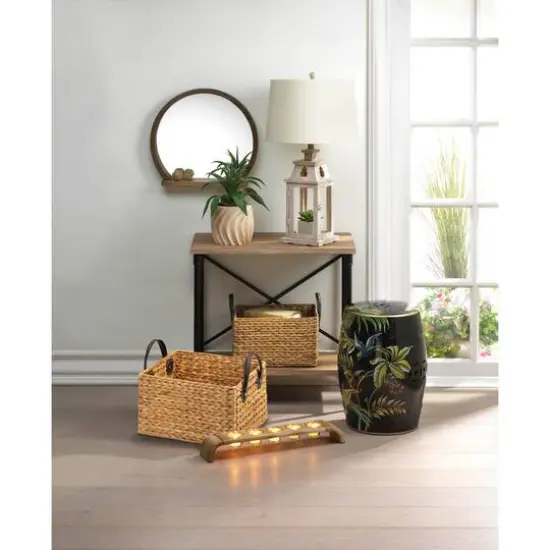 Rustic Wooden Candle Stand 21.25" x 4" x 3" {4}