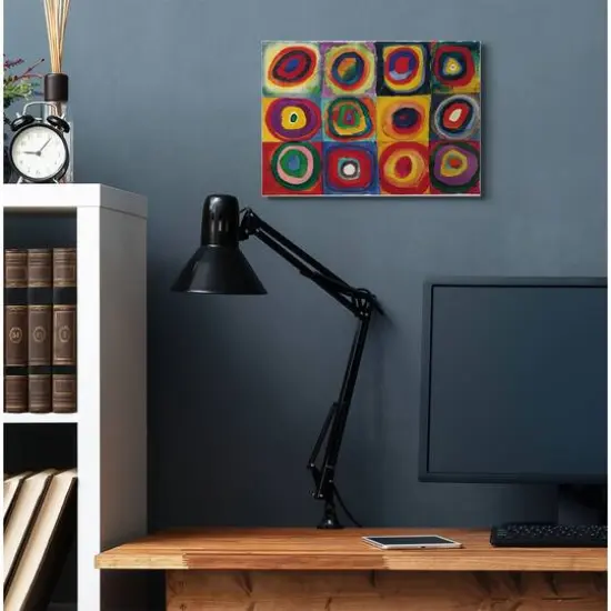 Stupell Industries Red & Yellow Abstract Circle Pattern Canvas Art {4}