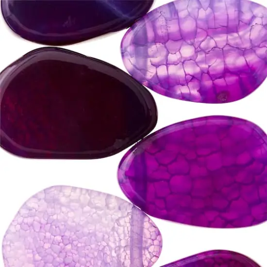 Large Amethyst Agate Lentil Beads, 35mm by Bead Landing&trade; {1}