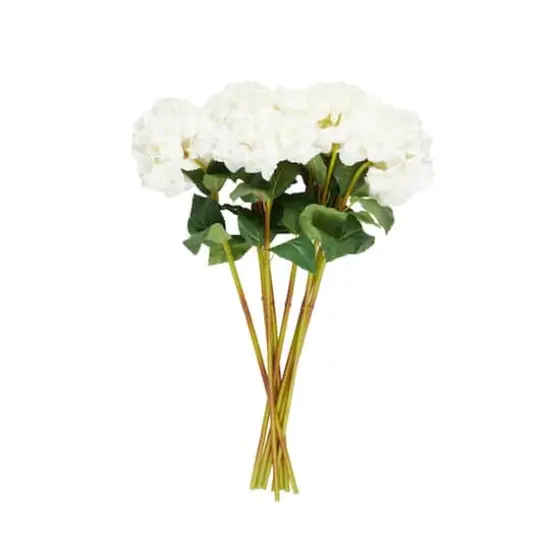 33" White Hydrangea Artificial Flower Stem, 8ct. {3}