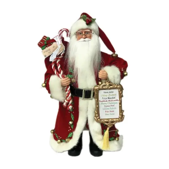 15" Christmas Around The World Santa Claus Decoration {1}