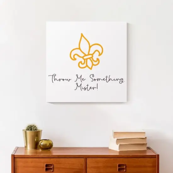 Throw Me Something Canvas Wall Art {5}