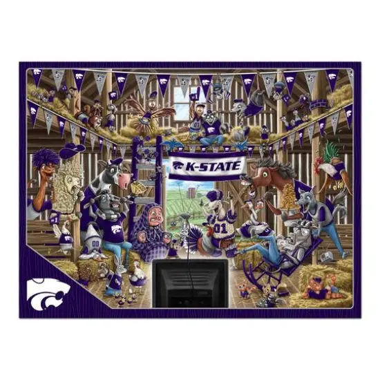 College Barnyard Fans 500 Piece Puzzle Kansas State Wildcats {5}