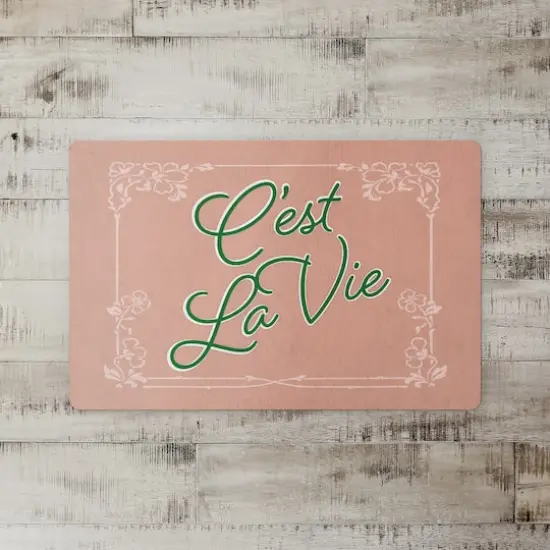 C'est LA Vie Script 27" x 18" Floor Mat {3}