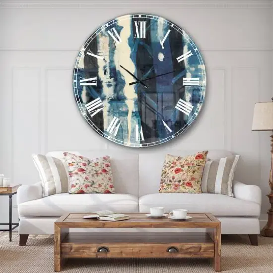 Designart 'Deep Woods Ii Indigo Traditional Wall Clock {3}