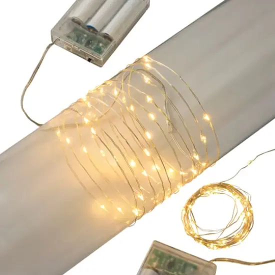 40ct. Warm White LED String Lights with Silver Wire by Ashland&reg;, 2ct. {1}