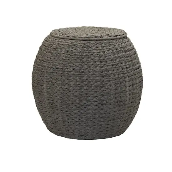 Household Essentials 19" Woven Storage End Table Gray {1}