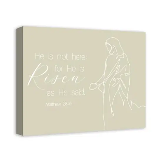 Risen Bible Jesus 2 16" x 20" Canvas Wall Art {3}