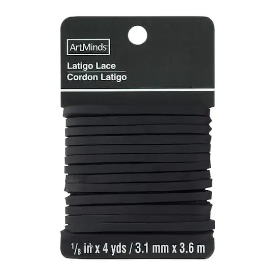 Latigo Lace by ArtMinds&trade;, 4yd. Black {1}