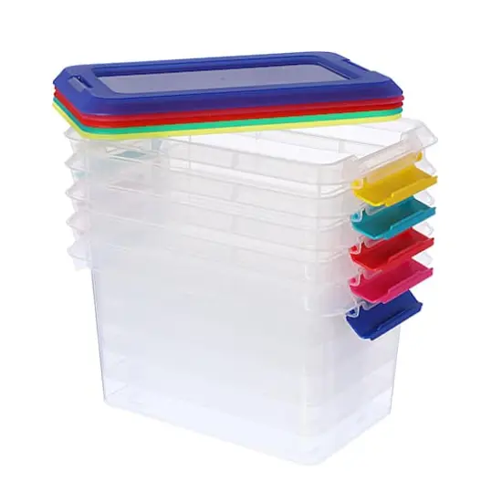 6.2qt. Storage Bins with Lids, 5ct. by Simply Tidy&trade; {7}