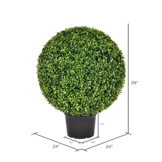 24" Artificial Green Boxwood Ball {5}