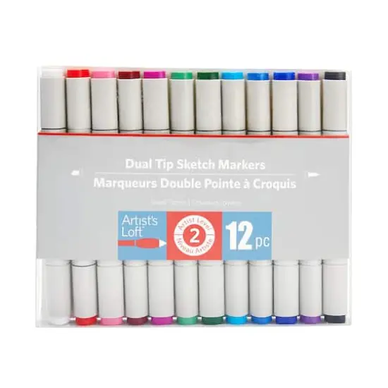 Dual Tip Jewel Tone Sketch Marker Set by Artist's Loft&trade; {1}