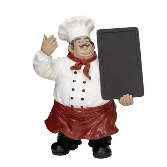 19" Chef with Chalkboard Sign {1}