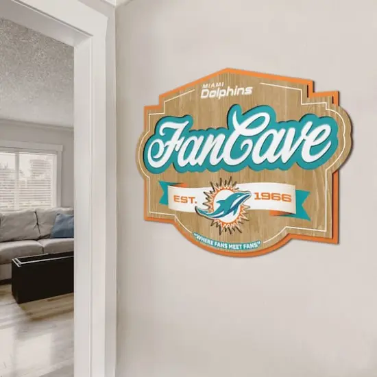 NFL Fan Cave Sign Miami Dolphins {4}