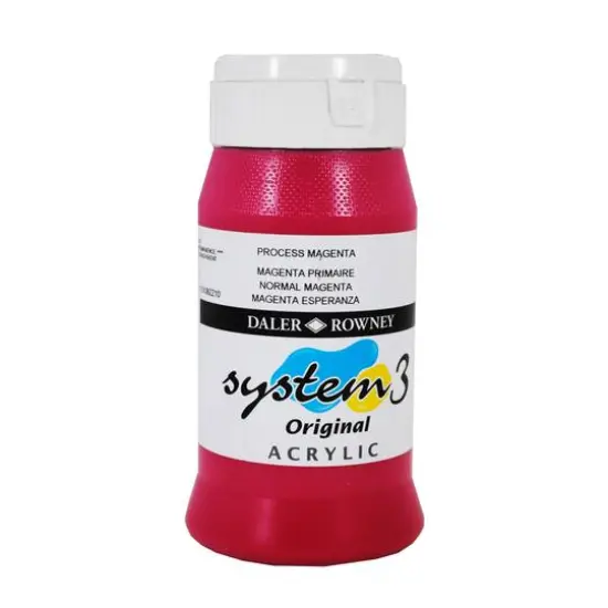 Daler-Rowney&reg; Original System 3 Acrylic, 500mL 412 Process Magenta {1}