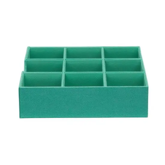Household Essentials 9-Compartment Drawer Organizers, 2ct. Green {10}