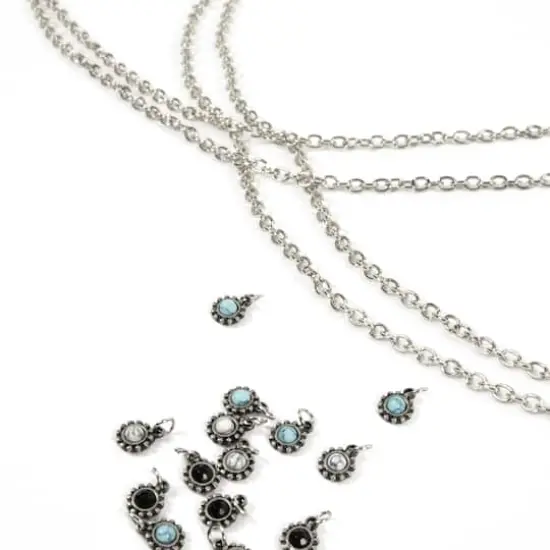 Tiny Bezel Stones Charm Set by Bead Landing&trade; {7}