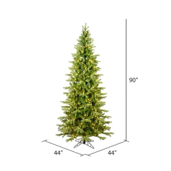 7.5ft. Pre-Lit Slim Balsam Spruce Artificial Christmas Tree, Warm White Low Voltage LED Lights {4}