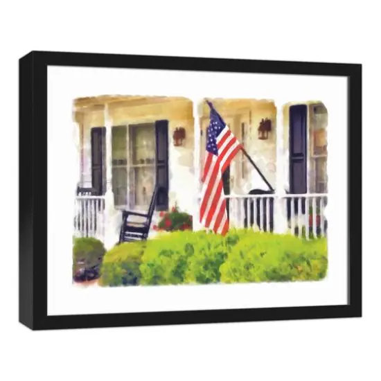 American Porch Black Framed Canvas {3}