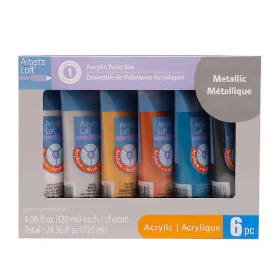 Metallic 6 Color Acrylic Paint Set by Artist's Loft&trade; {5}