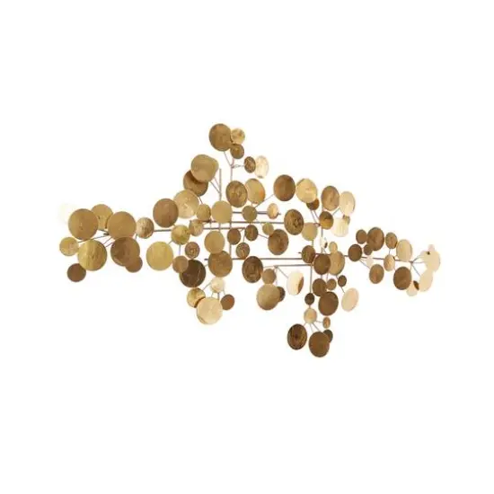 CosmoLiving by Cosmopolitan Gold Metal Contemporary Wall Decor, 31" x 61" x 2" {3}