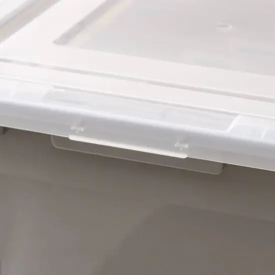 IRIS Gray Snap Tight Plastic Letter & Legal File Organizer Box, 3ct. {12}