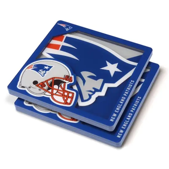 NFL 3D Logo Series Coaster Set New England Patriots {1}