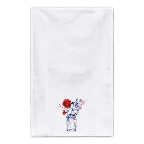Mason Jar Patriotic Florals Tea Towel Set {5}