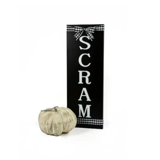 30" Halloween &ldquo;Scram" Metal Porch Sign {5}