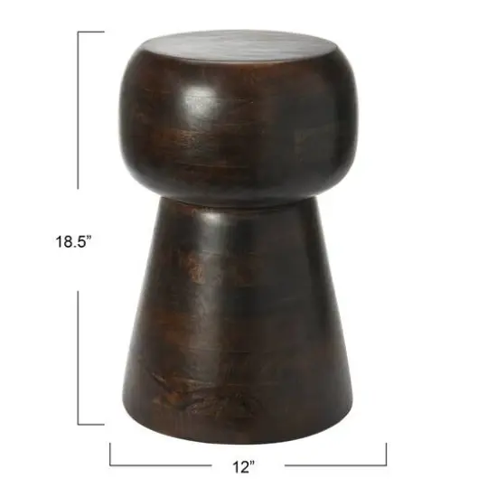 Hello Honey&reg; Cuvee Modern Boho Solid Wood End Table Black Walnut {10}