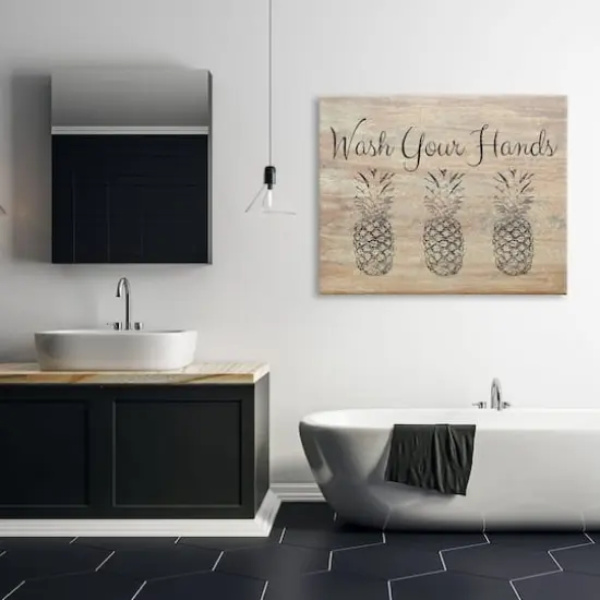 Stupell Industries Wash Your Hands PineappleCanvas Wall Art {4}