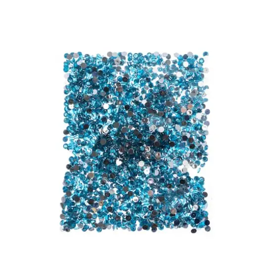 John Bead Acrylic Round Flat Back Rhinestones, 4mm Aqua {4}