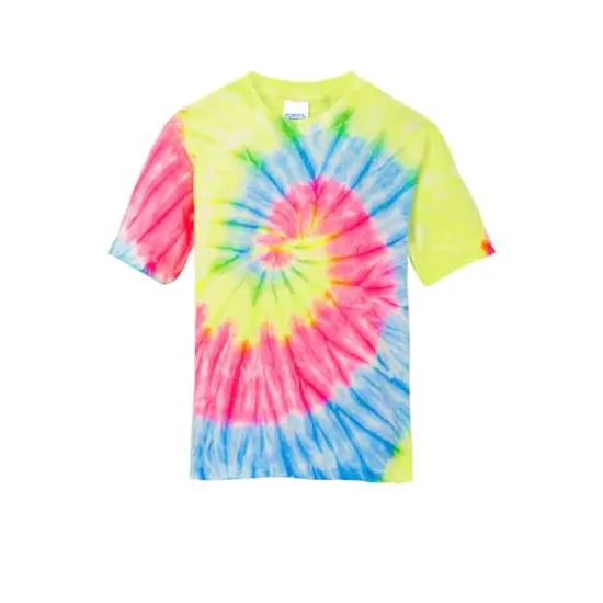 Port & Company&reg; Youth Tie-Dye T-Shirt Neon Rainbow {1}